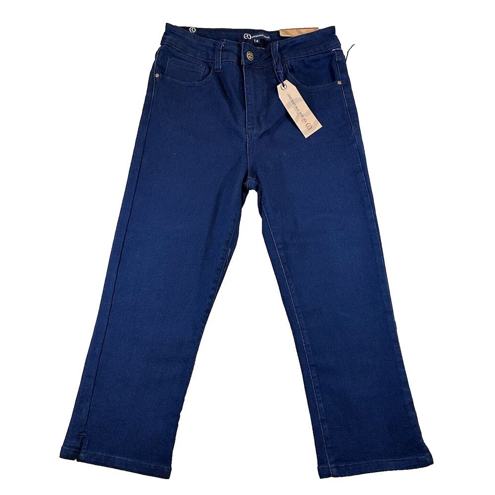 NWT One Republic For All Womens Size 6 Blue Jeans Capris 26x20.5 Dark Wash Denim